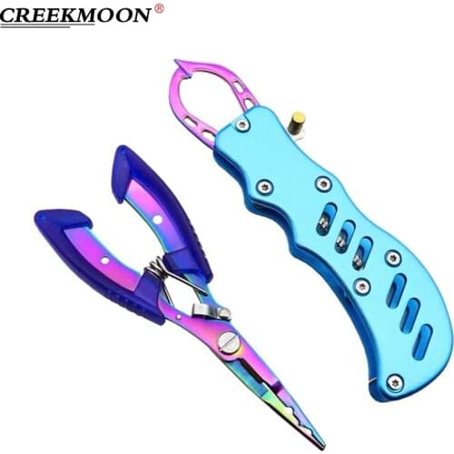 New Color Titanium Fishing Grip Control Outdoor Fishing Pliers Fish Tackle Lip Gripper Set Hook Recover Cutter Line Split Ring