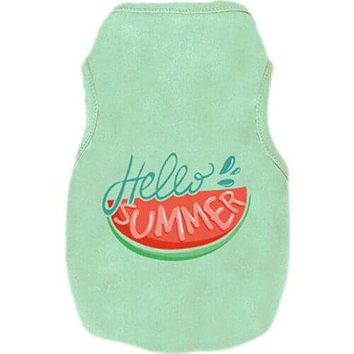 Watermelon Puppy Dog Clothes Fruit Printed Summer Dog tshirt Breathable Vest Pet Cat Vest Cotton T Shirt Pug Apparel Costumes #7