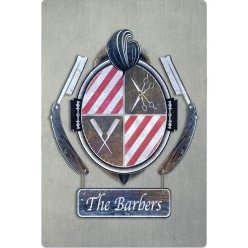 Barbershop Novelty Parking Retro Metal Tin Sign Plaque Poster Wall Decor Art Shabby Chic Gift