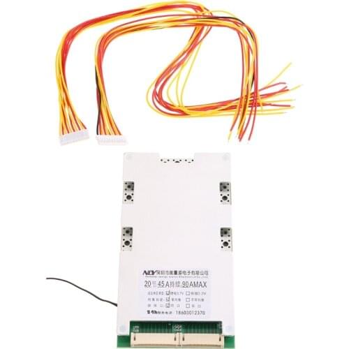 20S 72V 45A Battery Protection Board Li-ion Cell Battery BMS PCB Equalizer Board