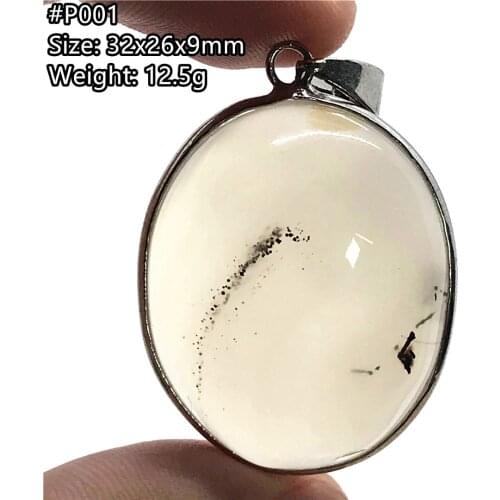 Natural Chalcedony Pendant Jewelry For Women Man Healing Love Luck Gift 32x26x9mm Beads Oval Stone Crystal Silver Gemstone AAAAA