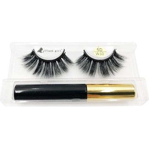 Flash Girl 5D-W series W 30 mink magnetic eyelashes and eyeliner suit luxury eyelashes