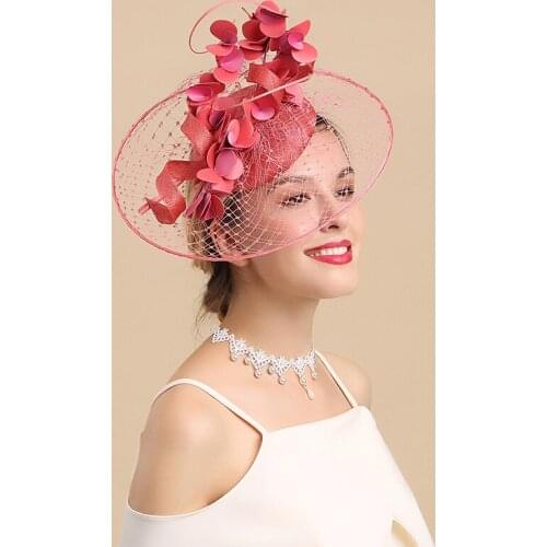 Fedoras Hat Female Cheltenham Festival Fashion Elegant Hats Wedding Photography Church Cap Ladies Day Fascinator Caps H6608