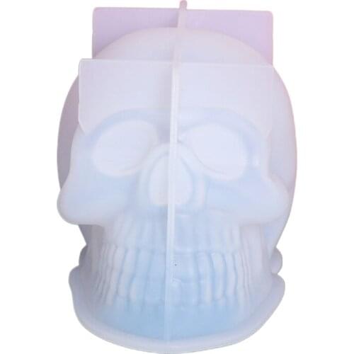 3D Skull Shape Big Size Silicone Molds for Halloween Ornament DIY Supplies Props DIY Halloween Aromatherapy Making Mold
