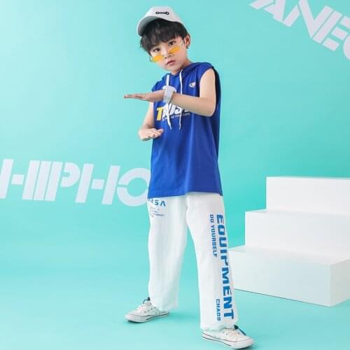 Modern Jazz Kids Dance Wear Hip Hop Costumes for Girls Boys T Shirt Pants Show Clothes Dancewear Child Ballroom Dancing Costumes