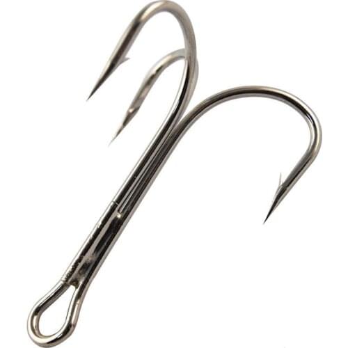 10pcs 3551 High Carbon Steel Treble Fishing Hooks Saltwater Sharp Big OShaughnessy Triple Bait Fishhooks Size 6/0 7/0 8/0 10/0