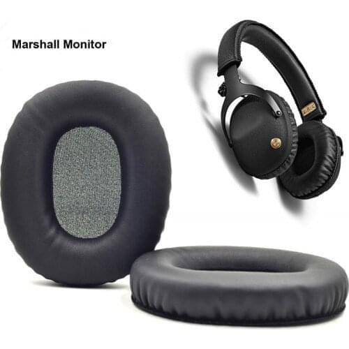 1 Pair Replaceable Ear Pads For Marshall Monitor Headphone Leather Ear Pad Bluetooth Headset Sleeve Marshall Monitor Headphone