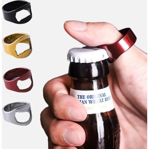 1Pc Multi-function Stainless Steel Colorful Ring Shape Wine Opener Beer Bottle Opener Diameter 22mm Wedding Party Accessories