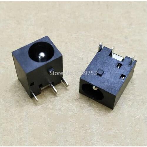 100PCS DC Power Socket DC-044 5.5 * 2.1 / 2.5mm DC044 DC Power Socket Female 3 Pin Horizontal