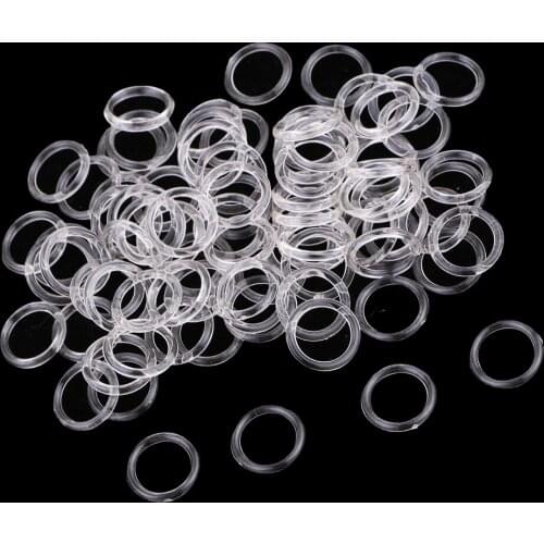 100 Pieces Nylon Bra Lingerie Strap Clip Slider O Ring Buckle Bikini Fastener 8mm