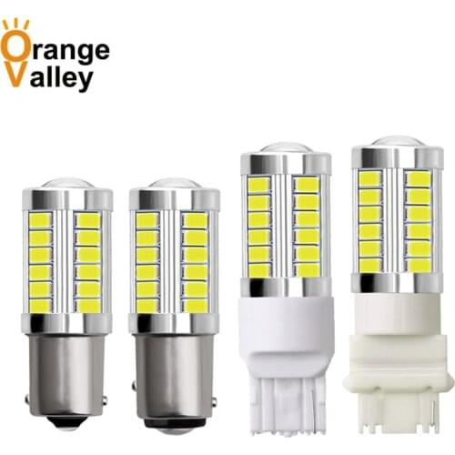 2pcs 1156 BA15S 1157 BAY15D T20 T25 3156 3157 33 LED 5630 SMD Car Auto Rear Front Turn Signal Lights Parking Lamps Tail Light