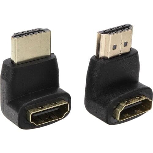 2pcs 270/90 Degree Angle HDMI-compatible Male to Female HDMI-compatible for 1080P HDTV Cable Adaptor Converter Extender Cable