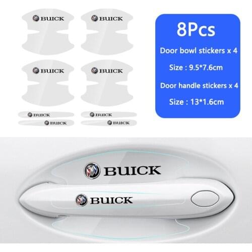 4Pcs Invisible Car Door Bowl Handle Protector Stickers For Buick Regal GL8 Encore Lacrosse Excelle XT Verano Envision Hideo