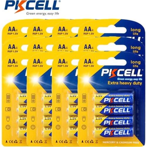 48Pcs/lot PKCELL1.5V R6P AA batteries Battery Dry Battery Super Heavy Duty Battery
