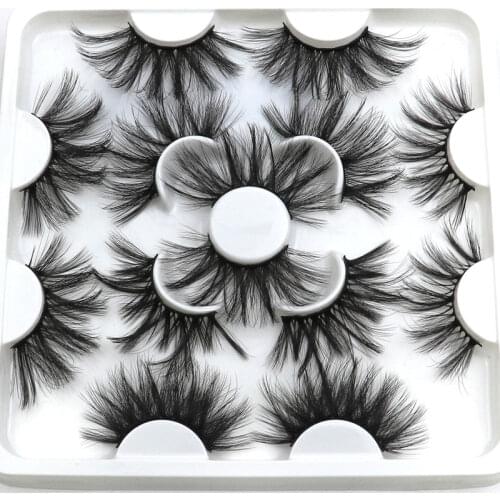 7 pairs 25mm lashes thick and delicate false eyelashes handmade mink eyelashes 3D dramatic eyelashes eyelash extensions