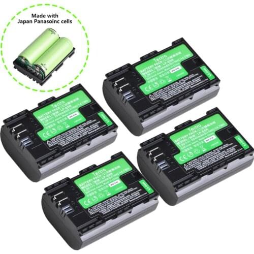 4pack LP-E6 LP E6 LPE6 LP-E6N Camera Battery Made With Japan Panasonic Cells for Canon EOS 5DS 5D Mark II III 6D 7D 60D 60Da 70D