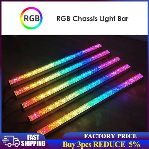 PC Case LED Light Bar Diamond ARGB Addressable RGB PC Chassis Decorative Lamp Office Caring Computer Supplies