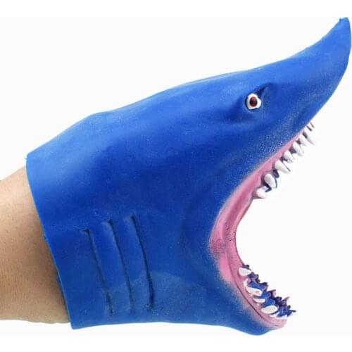 Childrens Toys Shark Model Cute Hand Puppets Holiday Fun Rubber Gloves Shark Puppets Novel And Funny Toys