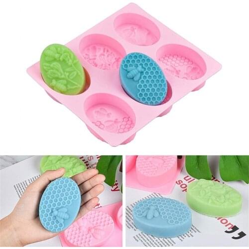 Soap Molds Silica Gel Bee Shape Handmade Soap Mold Portable Unique Soap Making Tools