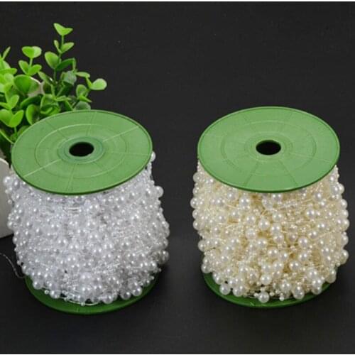 10M/Lot Fishing Line Artificial Pearls Beads Chain Garland Flowers DIY Wedding Party Decorations