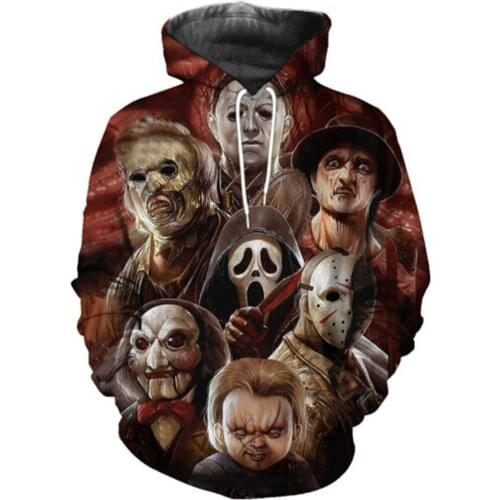 Happy Halloween 3D Printed Jacket Men/women Harajuku Hoodie Unisex Casual Streetwear Sweatshirt Pullover Sudadera Hombre N511