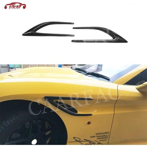 Carbon fiber Material Side Front Bumper Fins Fender Auto Car Decoration For Ferrari California 2015 Styling