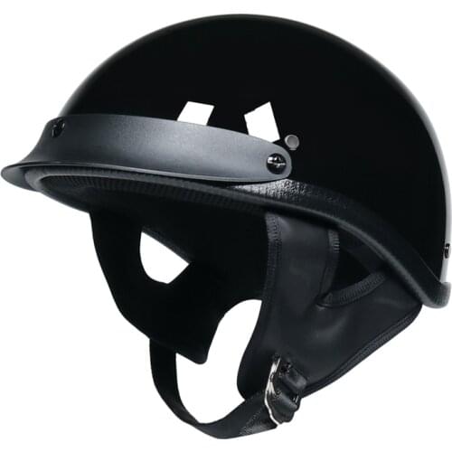 Motorcycle Helmet Half Face Retro Moto Helmet Vintage German Style Casco Casque Scooter Helmets With Inner Sun Visor DOT