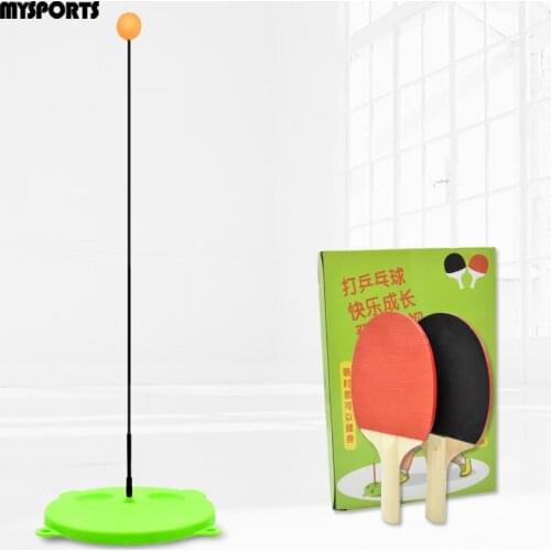 Table tennis trainer elastic soft shaft children adult ball training artifact single self-training