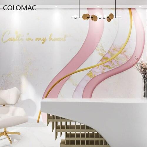 Colomac Custom Nordic Minimalist Marble Wallpaper Clothing Store Background Mural Wall Decorations Living Room Drop Shopping