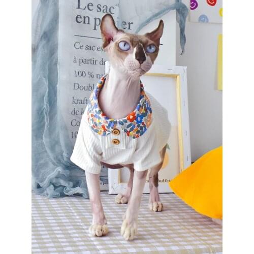Sphynx cat clothes summer thin style Sphinx hairless cat clothes cat clothes pet cat shirts for cats