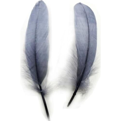 Wholesale Quality 100Pcs/lot Beautiful gray Goose Feather 15-20cm Decorative Feathers For Craft Fashion DIY