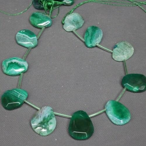 Druzy Green Slice Necklace Beads, Point Pendant, 2017 Freeshipment Super Popularity European Fashion Finding Jewelry for Women