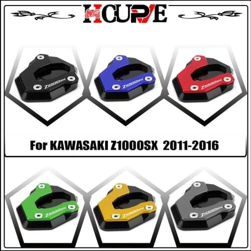 For KAWASAKI Z1000SX Z 1000SX 2011-2016 Motorcycle CNC Kickstand Sidestand Stand Extension Enlarger Pad