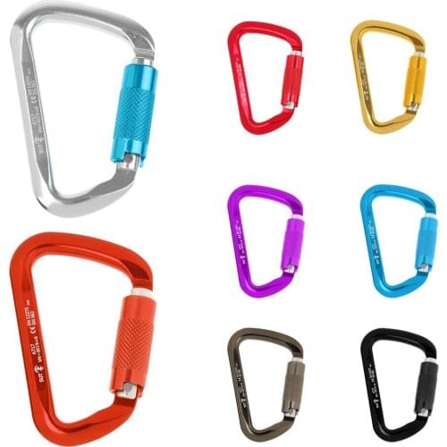 30KN Auto Self Lock Carabiner Rock Climbing Tree Carving Rigging Gear Equipment