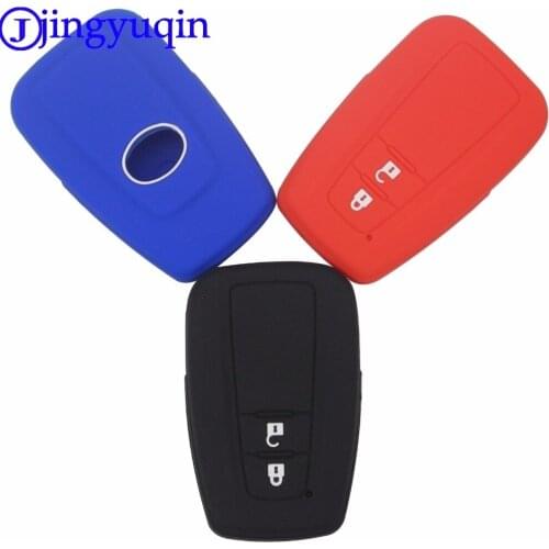 Jingyuqin 10ps Remote Silicone Car Key Fob Cover Case Shell Holder Protect For Toyota CHR C-HR 2017 Prius 2 Buttons Accessories