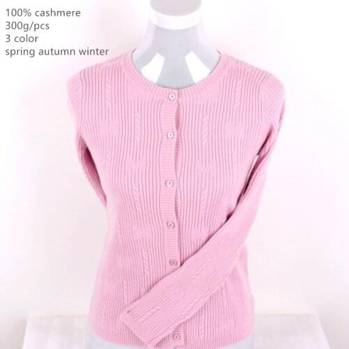 Naizaiga 100% Cashmere Womens Round Neck Twist Bottom Solid Color Lady Cardigan large size Sweater YDSM11