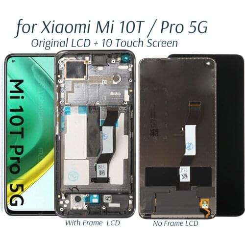 Original Display For Xiaomi Mi 10T / Mi 10 T Pro 5G LCD Display 10 Touch Screen Replacement Tested Phone LCD Screen Digitizer