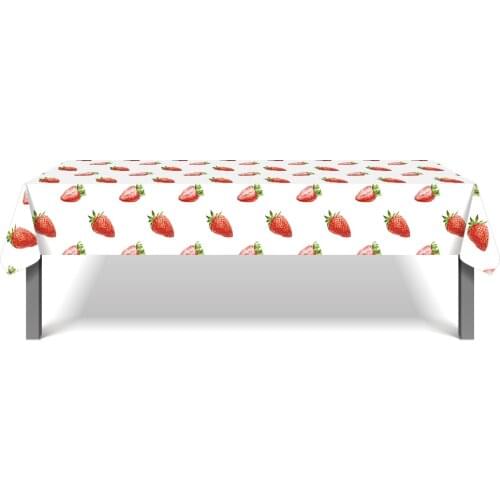 130*220cm Sweet Fruit Theme Lemon Strawberry Birthday Party Tablecovers Disposable Tablecloths for Baby Shower Party Decoration