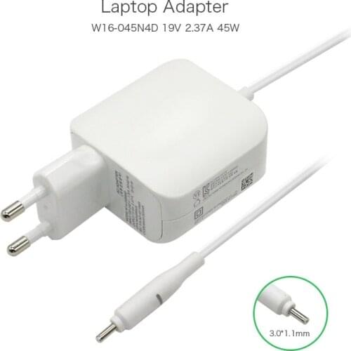 19V 2.37A 45W 3.0*1.1mm Laptop Charger for Samsung W16-045N4D W045RO63L AD-4519AKR BA44-00344A Tablet Power Adapter Korea Plug