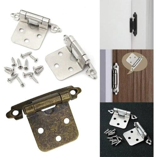 2Pcs Steel American Self Closing Spring Cabinet Hinge Home Decoration Accessories Door Hinges Furniture Door Hinges