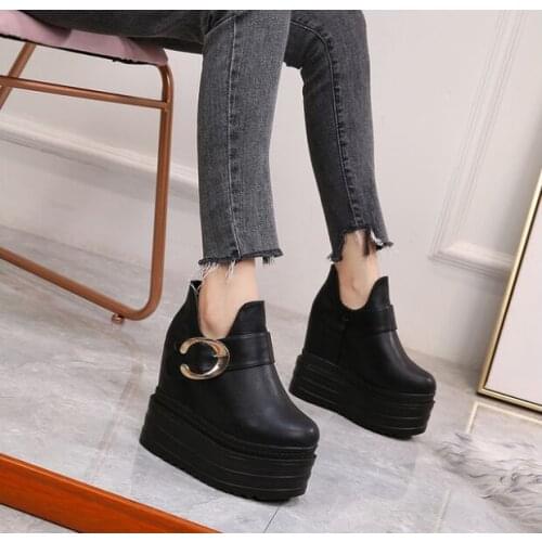 2020 Autumn Womens Ankle Boots Black 13cm Ultra high Heel Lace Up platform Bottes Sexy
