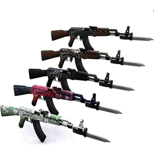 AK47 Assault Rifle 3D Paper Model Gun Weapons 1: 1 Size Firearms DIY Handmade Toy
