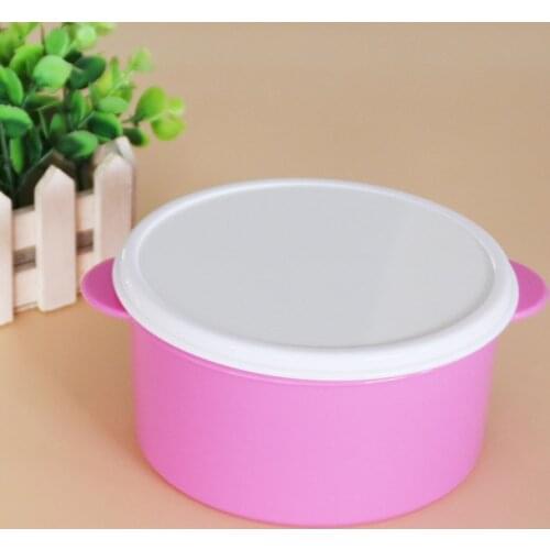 8pcs/Lot sublimation Blank DIY Round Portable Lunch Box For Kids School Bento Box KitchenLeak-proof Food Container Food Box