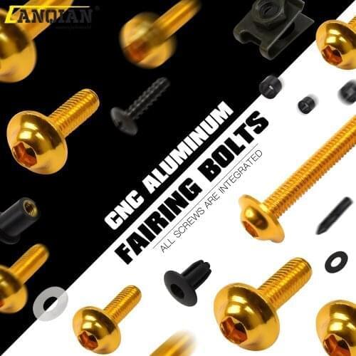 5MM 6MM Motorcycle Accessories Fairing body work Bolts FOR BMW Kawasaki yamaha Suzuki GSXR GSX-R 600 750 1000 K1 K2 K3 K4 K5 K6