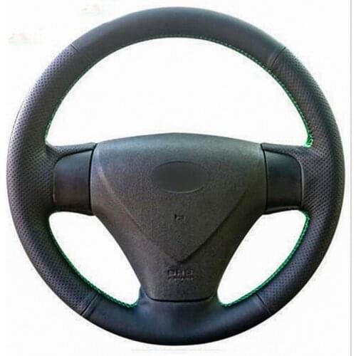 Black Artificial Leather Car Steering Wheel Cover Wear Resisting for Kia Rio 2005-2009 for Hyundai Accent for Hyundai Getz