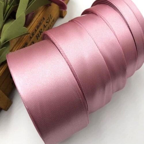 25 Yards D-Mauve Silk Satin Ribbon Wedding Party Decoration Gift Wrapping Christmas New Year Apparel Sewing Fabric Ribbon 92