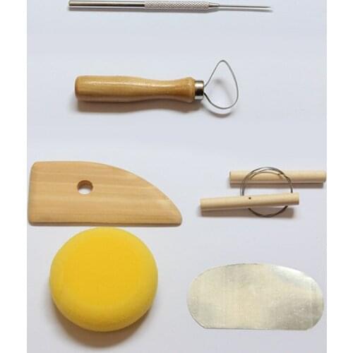 Clay Sculpting Tools Ceramic Pottery Modelling Sculpture Craft Hobby Supplies Carving Trimming Tool Kit 8pcs/set