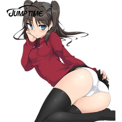 JumpTime 13cm x 10.9cm Sexy Car Sticker Anime Fate stay night Tohsaka Rin JDM Vinyl Decal Car Stickers