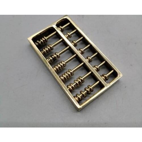 Collectible Chinese Tibetan Brass suan pan carved Abacus-Calculator Decoration Crafts