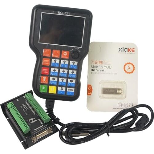 NCH02 CNC Handle Motion Controller 3/4/5axis (Optional) 125 KHz Pulse U-disk Read G-CODE For Stepper Motor CNC Engraving